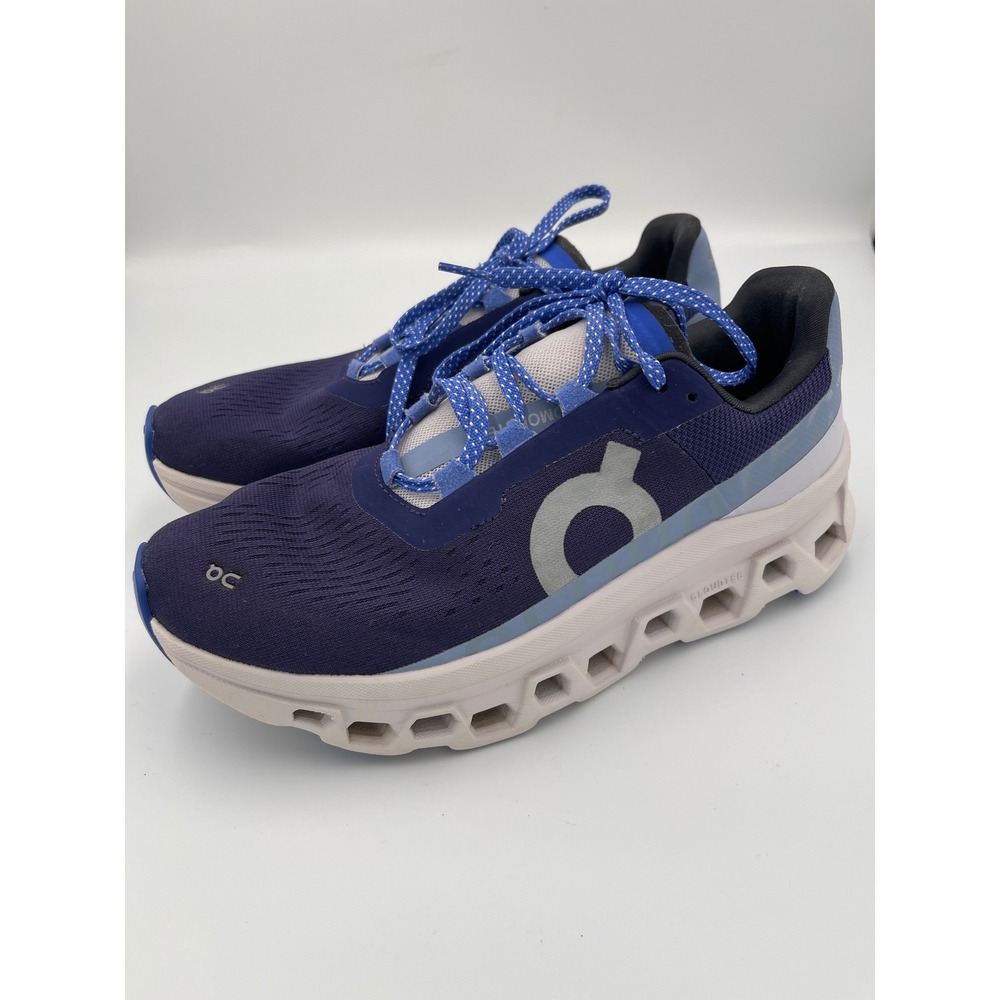 On Cloudmonster Womens Running Shoes Navy Cobalt Blue Size 9